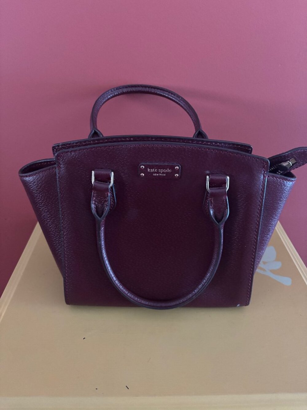 Burgundy Kate Spade Small Jeanne Satchel - Burgundy
